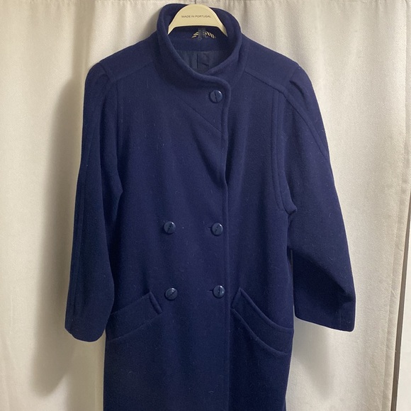 SCREEN by Jeanbert Vintage Long Navy Jacket Size 10 - Picture 2 of 5